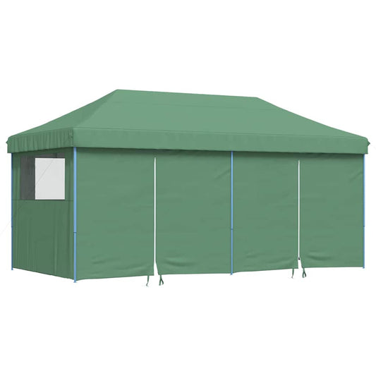 vidaXL Foldable Party Tent Pop-Up with 4 Sidewalls Green 2