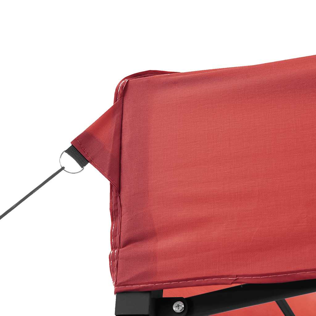 vidaXL Foldable Party Tent Pop-Up with 4 Sidewalls Burgundy 6