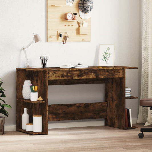 Desk 140x50x75 cm Engineered Wood Smoked oak