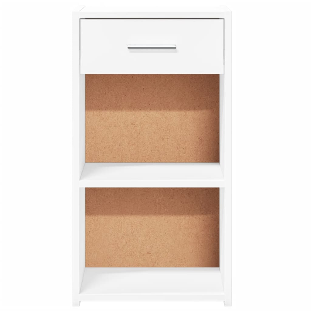 Bedside Cabinet 35x34x65 cm Engineered Wood White 2