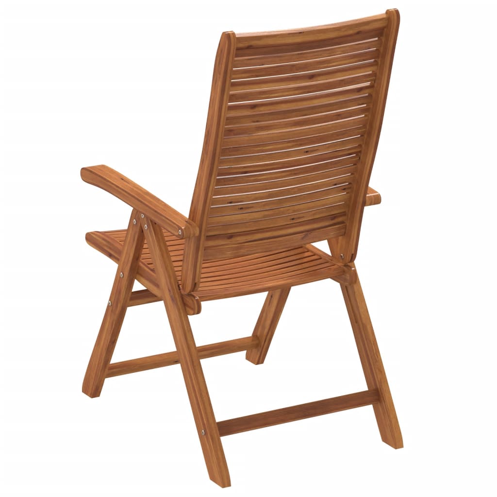 vidaXL Reclining Folding Chairs 4 pcs 56x72x107 cm Solid Wood Acacia 6