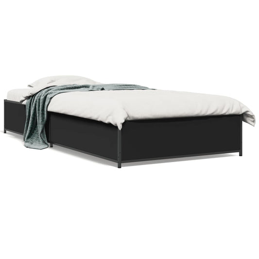 Bed Frame without Mattress Height 29 cm Length 190 cm Black 75 cm