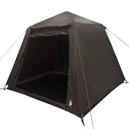 vidaXL Fishing Tent 4-Person Brown Quick Release 2