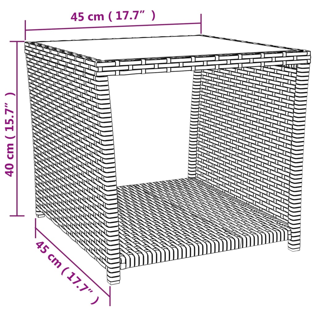 vidaXL 3 Piece Garden Dining Set with Cushions Grey Poly Rattan 5