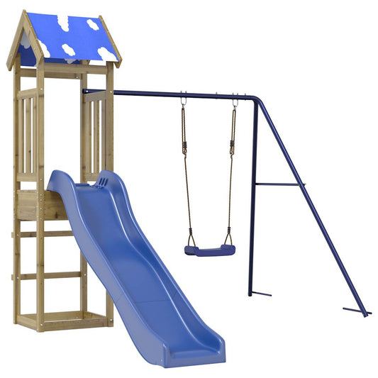 Outdoor Playset Solid Wood Pine Solid impregnated wood
