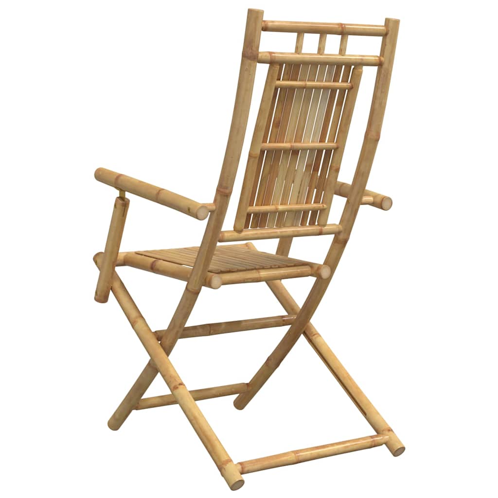 vidaXL Folding Chairs 4 pcs 53x66x99 cm Bamboo 6