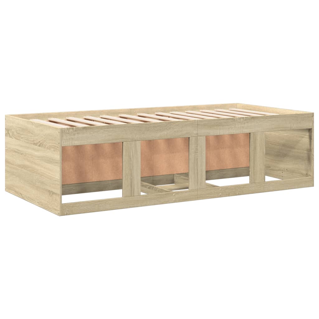 vidaXL Daybed with Drawers without Mattress Sonoma Oak 100x200 cm 6