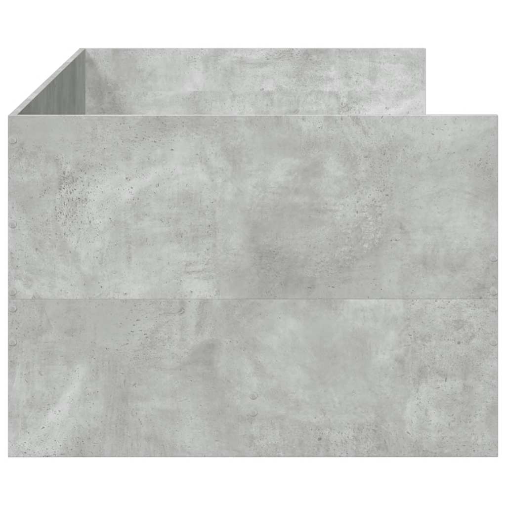 vidaXL Daybed with Drawers without Mattress Concrete Grey 100x200 cm 6
