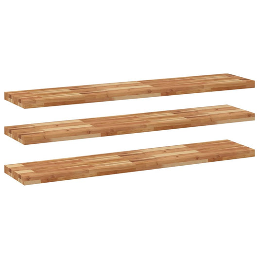 vidaXL Floating Shelves 3 pcs 140x30x4 cm Oil Finished Solid Wood Acacia 2