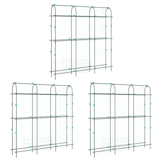 vidaXL Garden Trellises for Climbing Plants 3 pcs U-Shape Steel 2