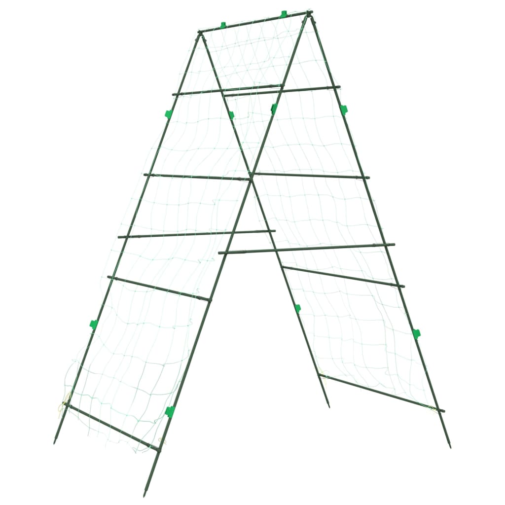 vidaXL Garden Trellises for Climbing Plants 4 pcs A-Frame Steel 6