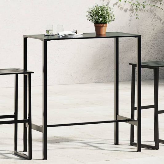 Bar Table Black Powder-coated Steel 100 cm 50 cm