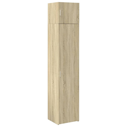 vidaXL Slim Storage Cabinet Sonoma Oak 45x42.5x225 cm Engineered Wood 2