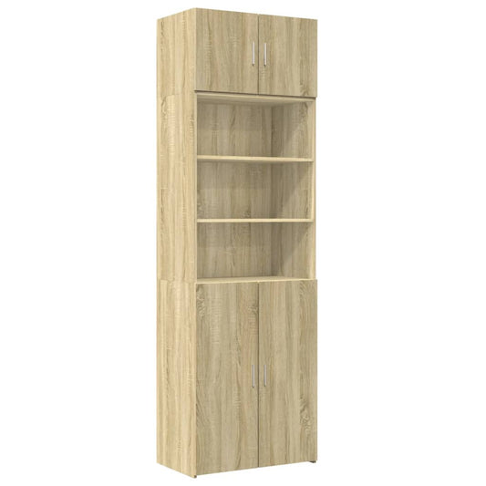 vidaXL Storage Cabinet Sonoma Oak 70x42.5x225 cm Engineered Wood 2