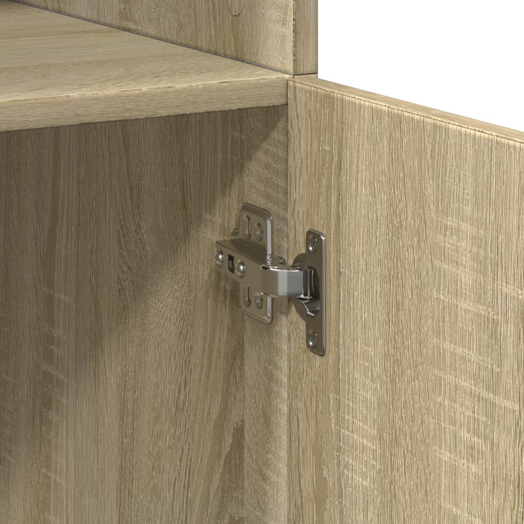 vidaXL Highboard Sonoma Oak 80x42,5x185 cm Engineered Wood 6