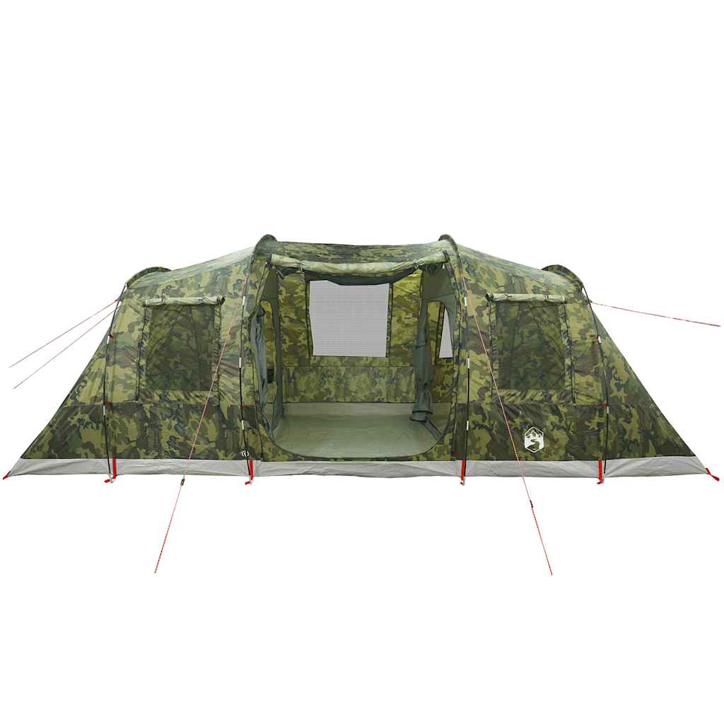 vidaXL Family Tent Tunnel 6-Person Camouflage Waterproof 6