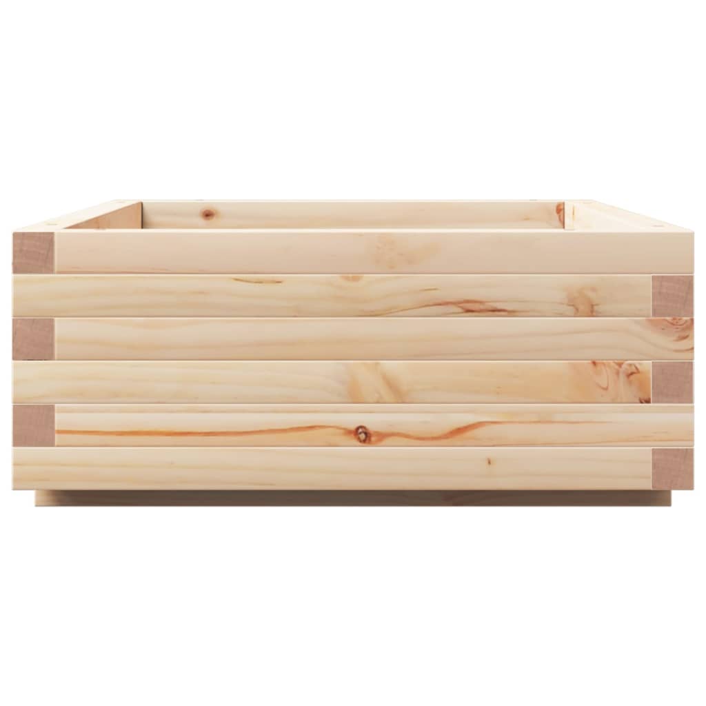 Garden Planter 40x40x26.5 cm Solid Wood Pine with Legs Natural Pine 90 cm