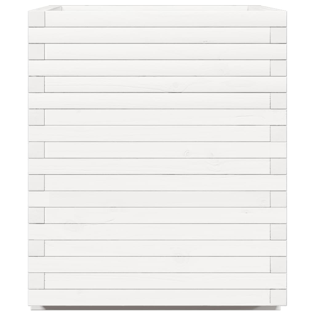 vidaXL Garden Planter White 90x60x72,5 cm Solid Wood Pine 6