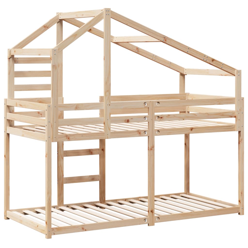 vidaXL Bunk Bed without Mattress 90x190 cm Single Solid Wood Pine 6