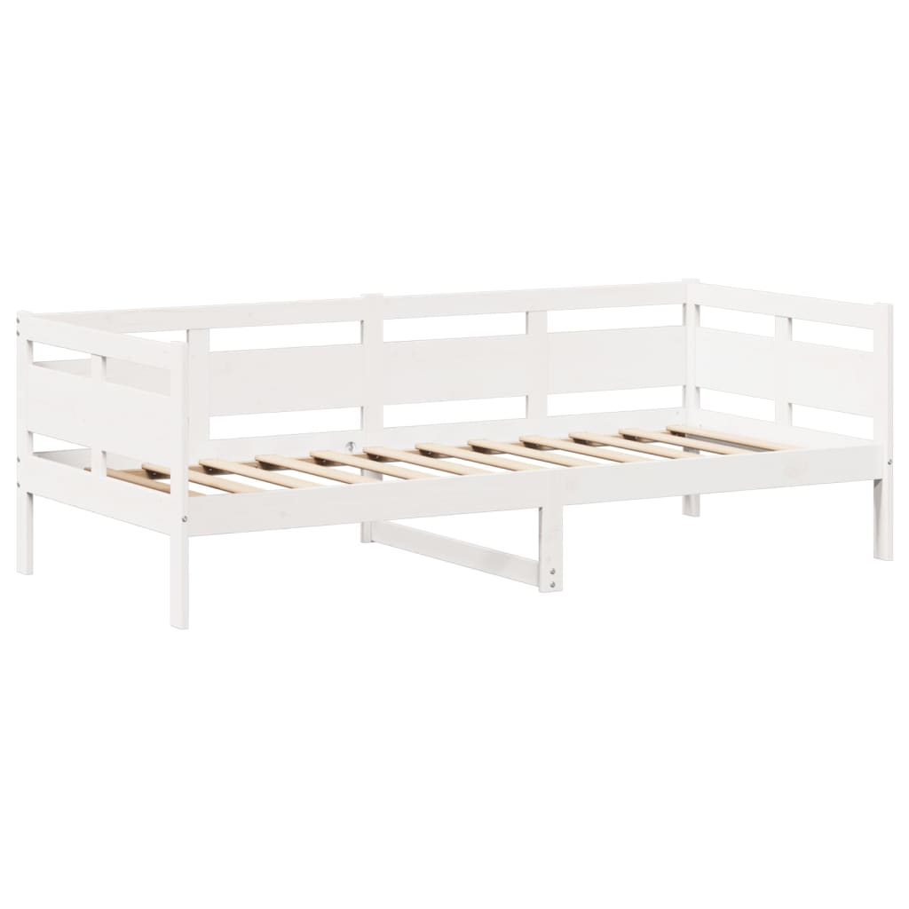 vidaXL Day Bed and Bench Set with Roof without Mattress White 80x200cm 6