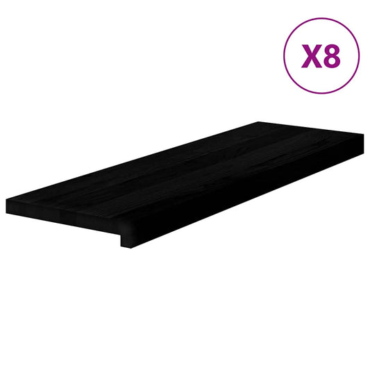 vidaXL Stair Treads 8 pcs Dark Brown 80x30x2 cm Solid Wood Oak 2