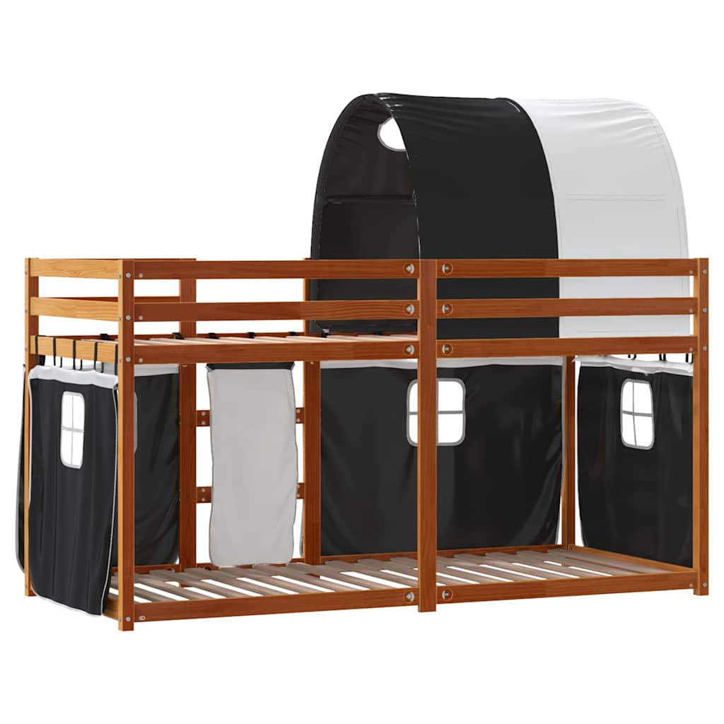 vidaXL Bunk Bed without Mattress White&Black 80x200 cm Solid Wood Pine 6