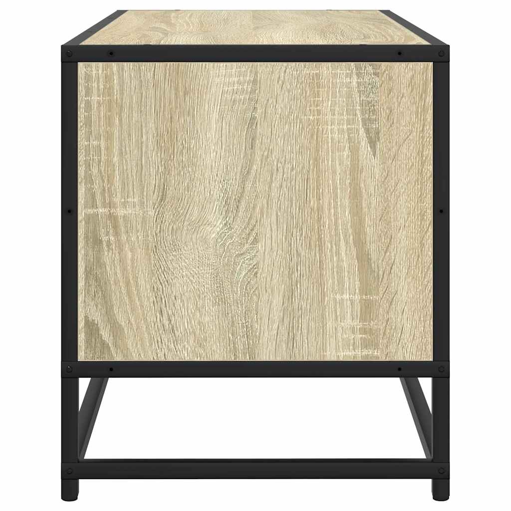 TV Cabinet 80x34,5x40 cm Engineered Wood and Metal Sonoma oak