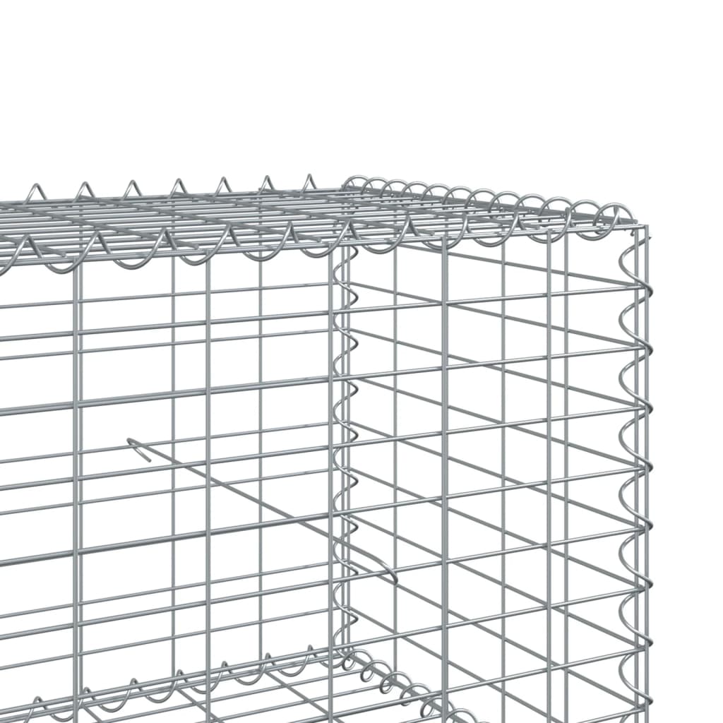 vidaXL Gabion Basket with Cover 1000x50x50 cm Galvanised Iron 6