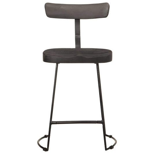 Bar Stools 2 pcs Solid Wood Mango Solid Mango Wood Width 49 cm Black 79 cm