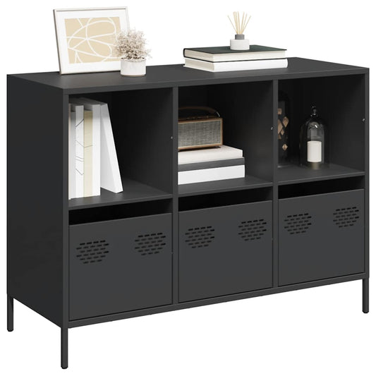 Sideboard 101.5x39x73.5 cm Cold-rolled Steel Black