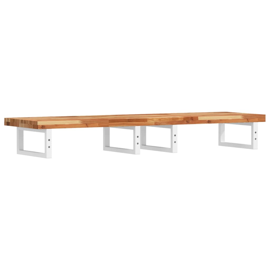 vidaXL Basin Shelf Wall Mounted Steel and Solid Wood Acacia 6