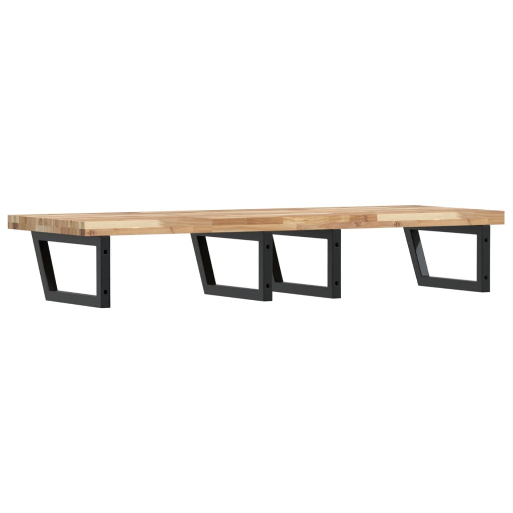 vidaXL Basin Shelf Wall Mounted Steel and Solid Wood Acacia 6