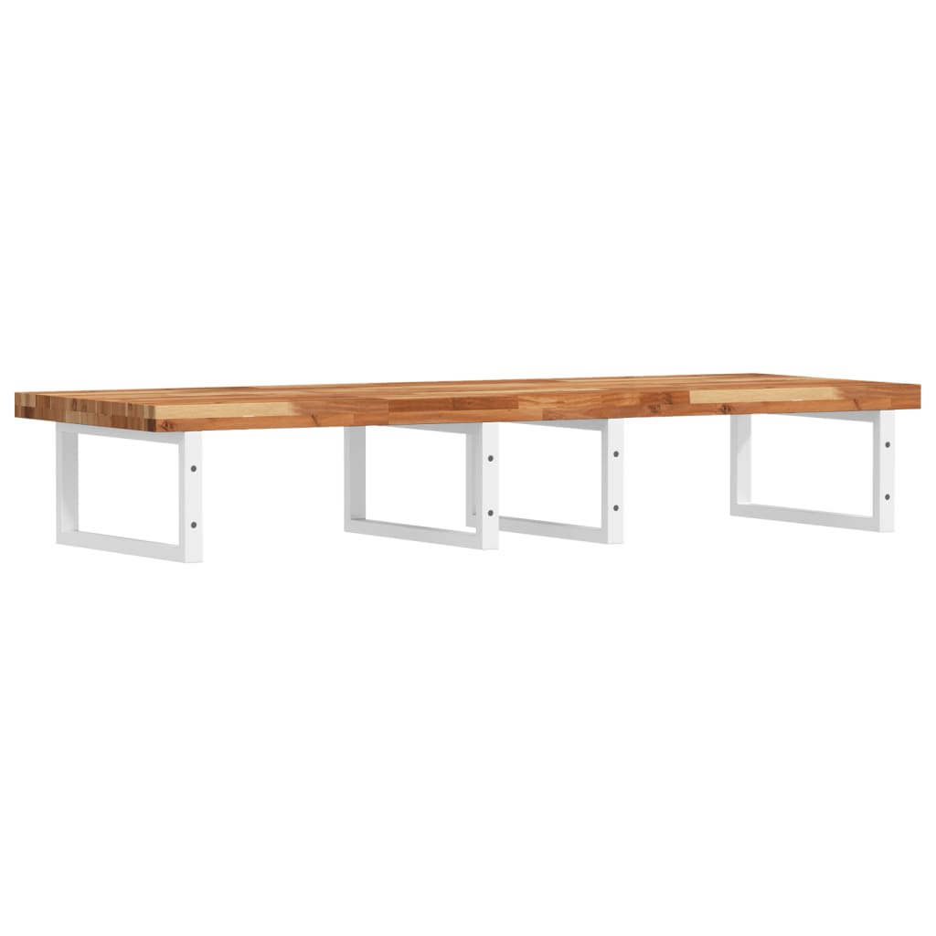 vidaXL Basin Shelf Wall Mounted Steel and Solid Wood Acacia 6