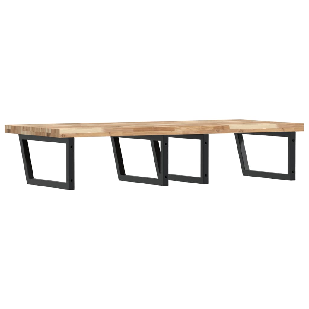 vidaXL Basin Shelf Wall Mounted Steel and Solid Wood Acacia 6