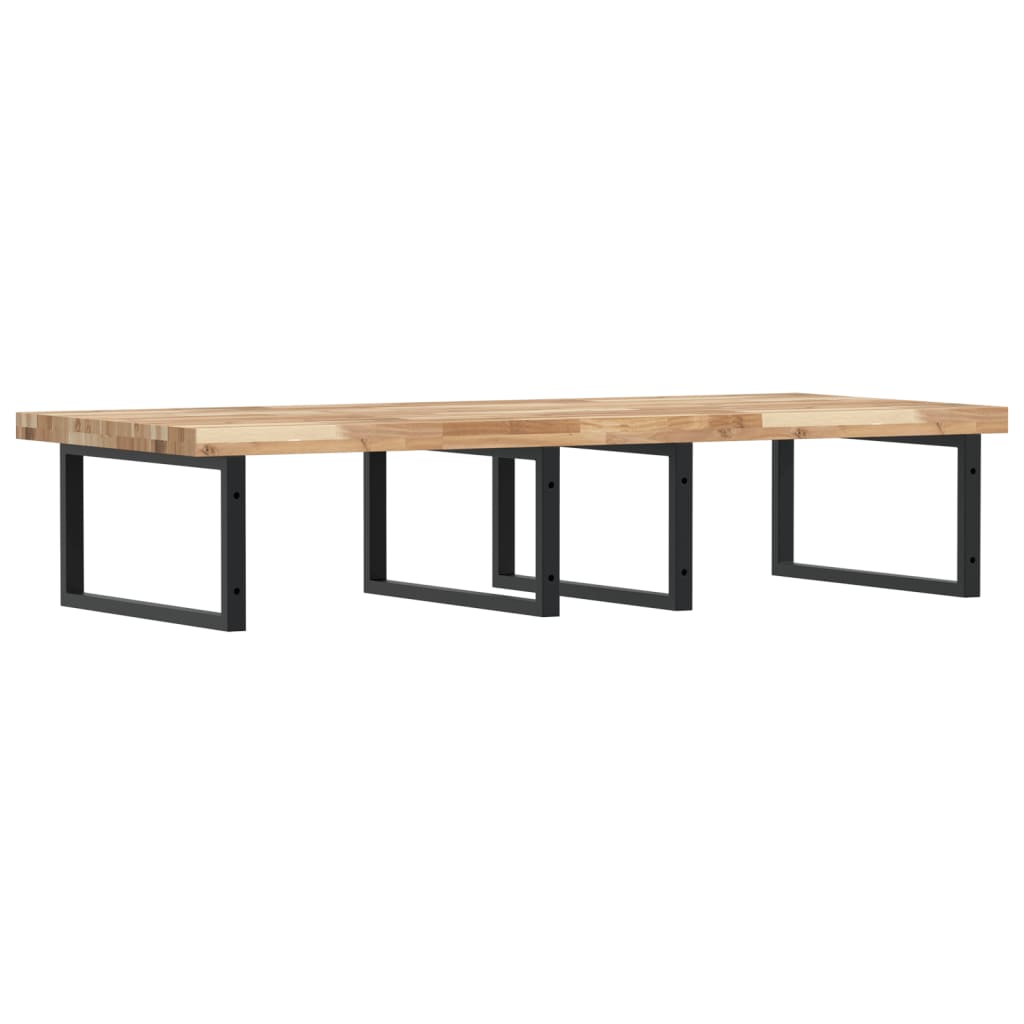 vidaXL Basin Shelf Wall Mounted Steel and Solid Wood Acacia 6