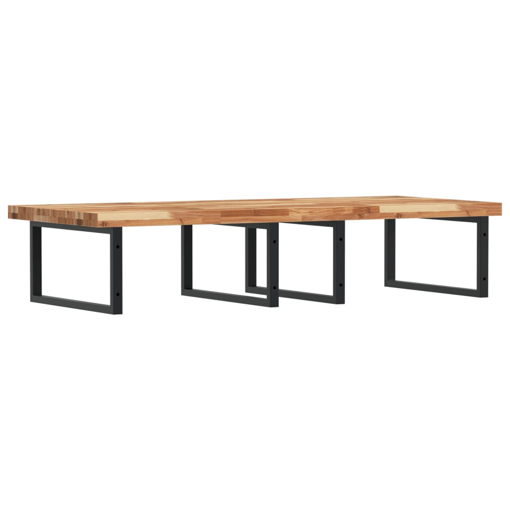 vidaXL Basin Shelf Wall Mounted Steel and Solid Wood Acacia 6