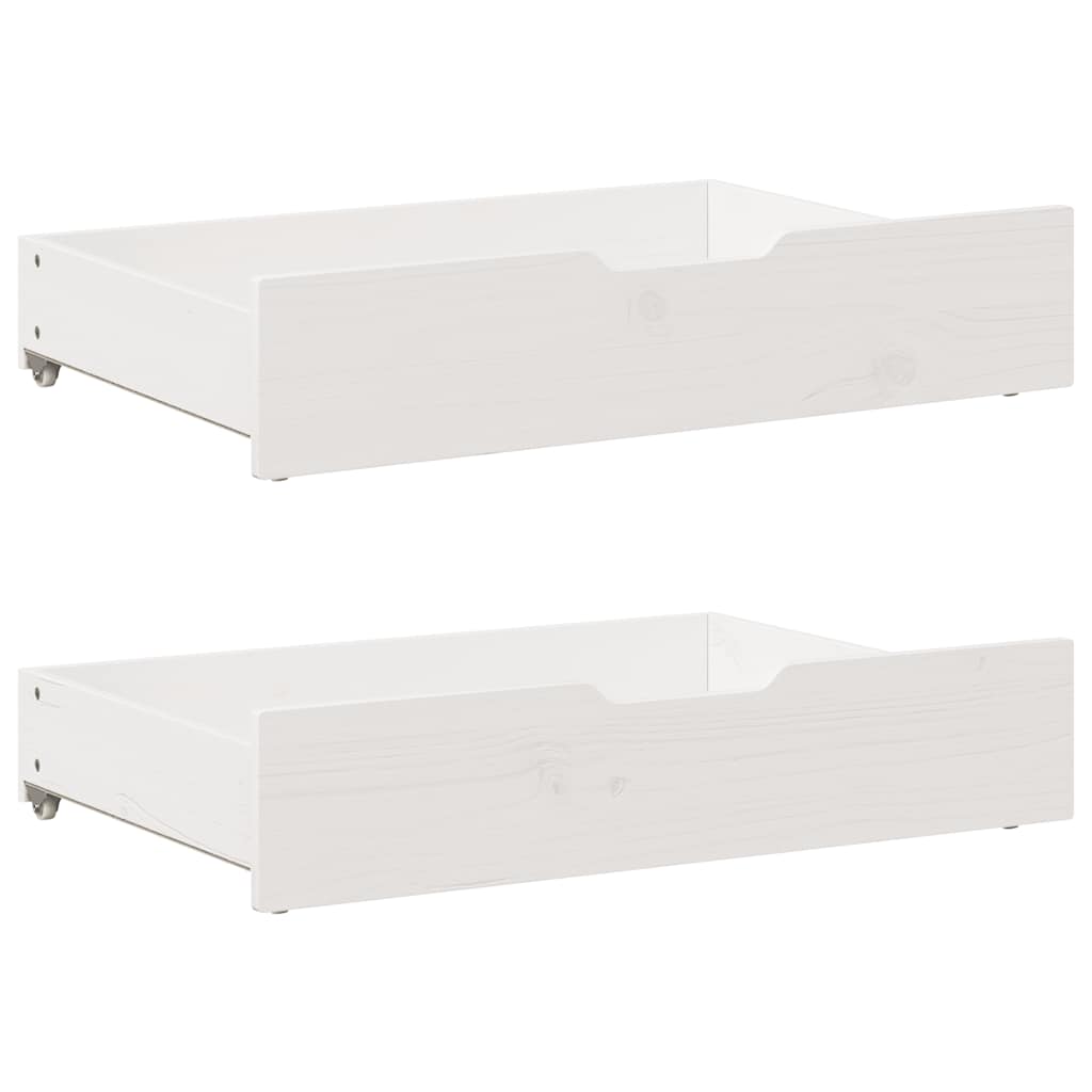 vidaXL Bed Frame without Mattress White 120x200 cm Solid Wood Pine 6
