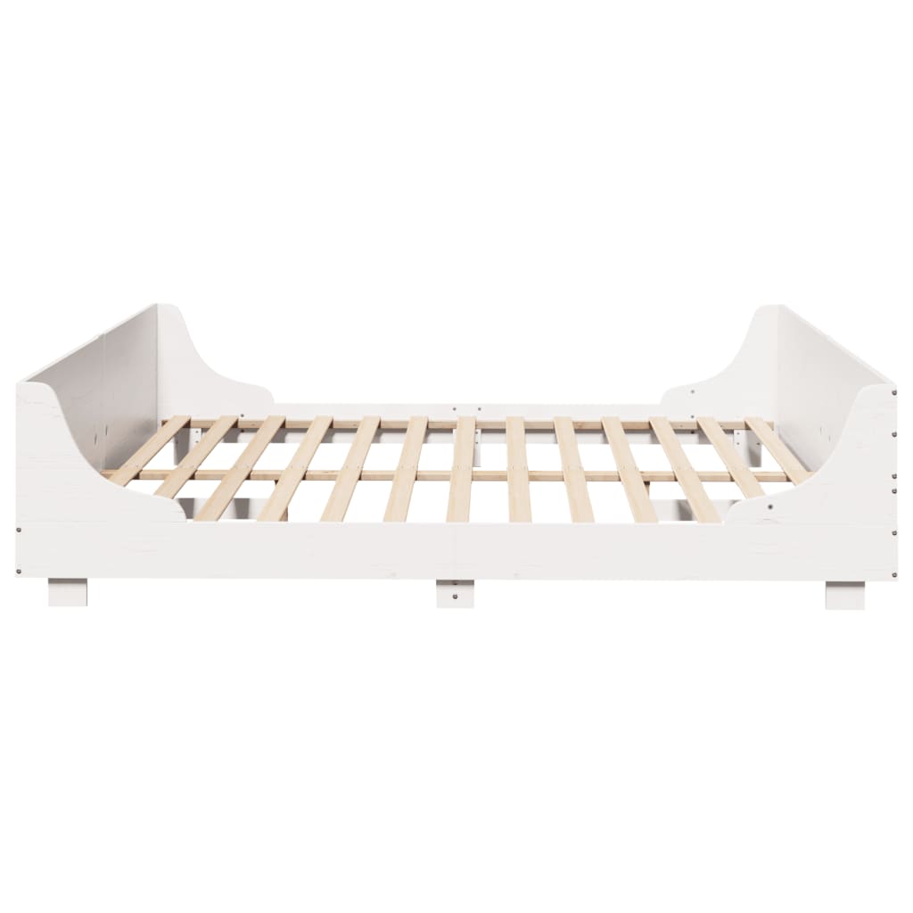 vidaXL Bed Frame without Mattress White 180x200 cm Solid Wood Pine 6