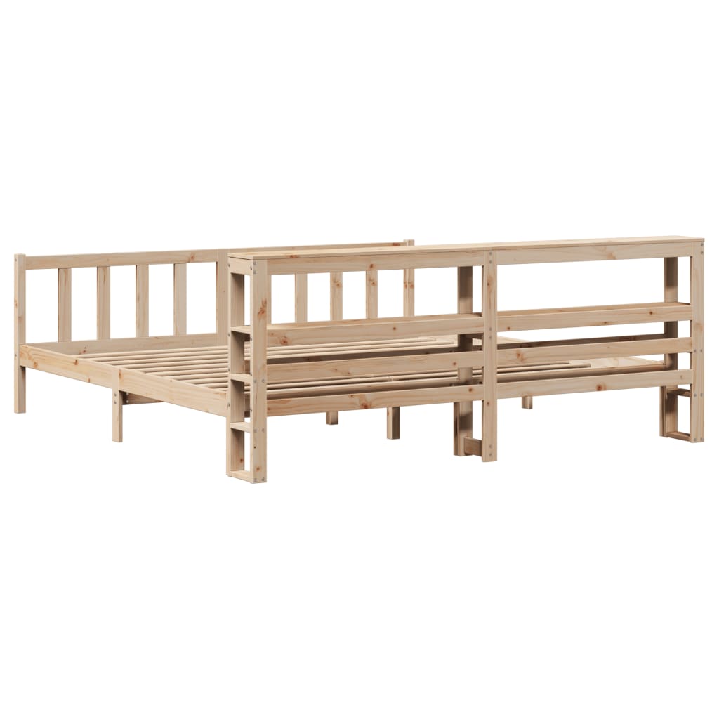 vidaXL Bed Frame without Mattress 180x200 cm Super King Solid Wood Pine 6