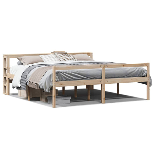 vidaXL Senior Bed with Headboard without Mattress 200x200 cm 2