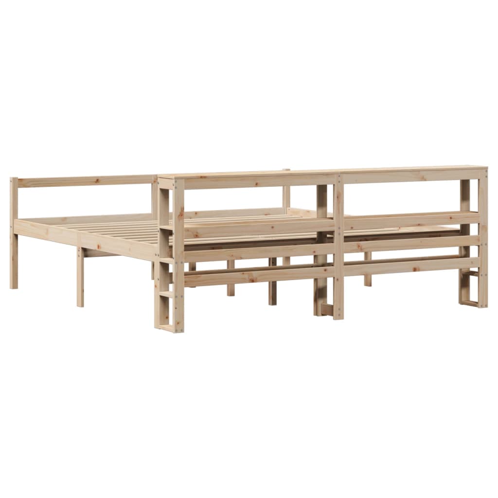 vidaXL Senior Bed with Headboard without Mattress 200x200 cm 6