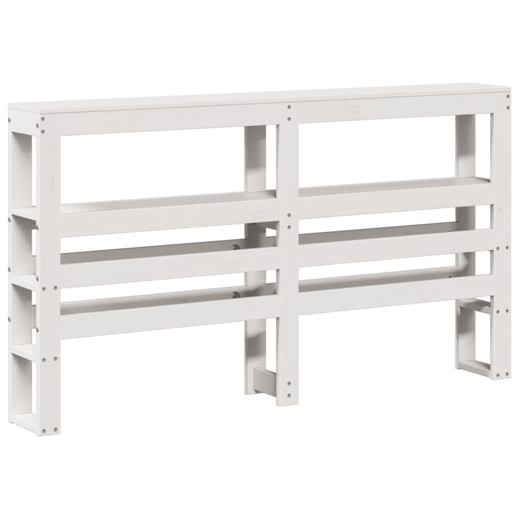 vidaXL Bed Frame with Headboard without Mattress White 120x200 cm 6