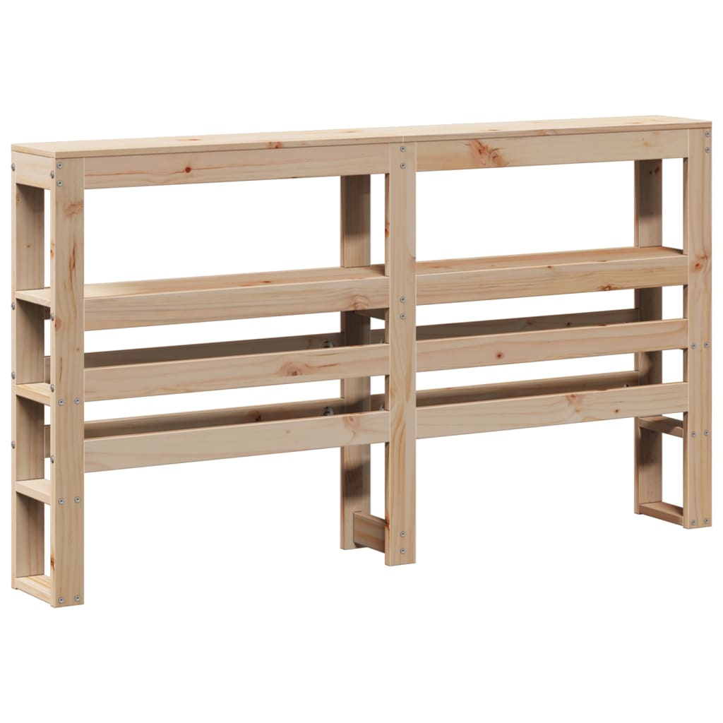 vidaXL Bed Frame with Headboard 160x200 cm Solid Wood Pine 6