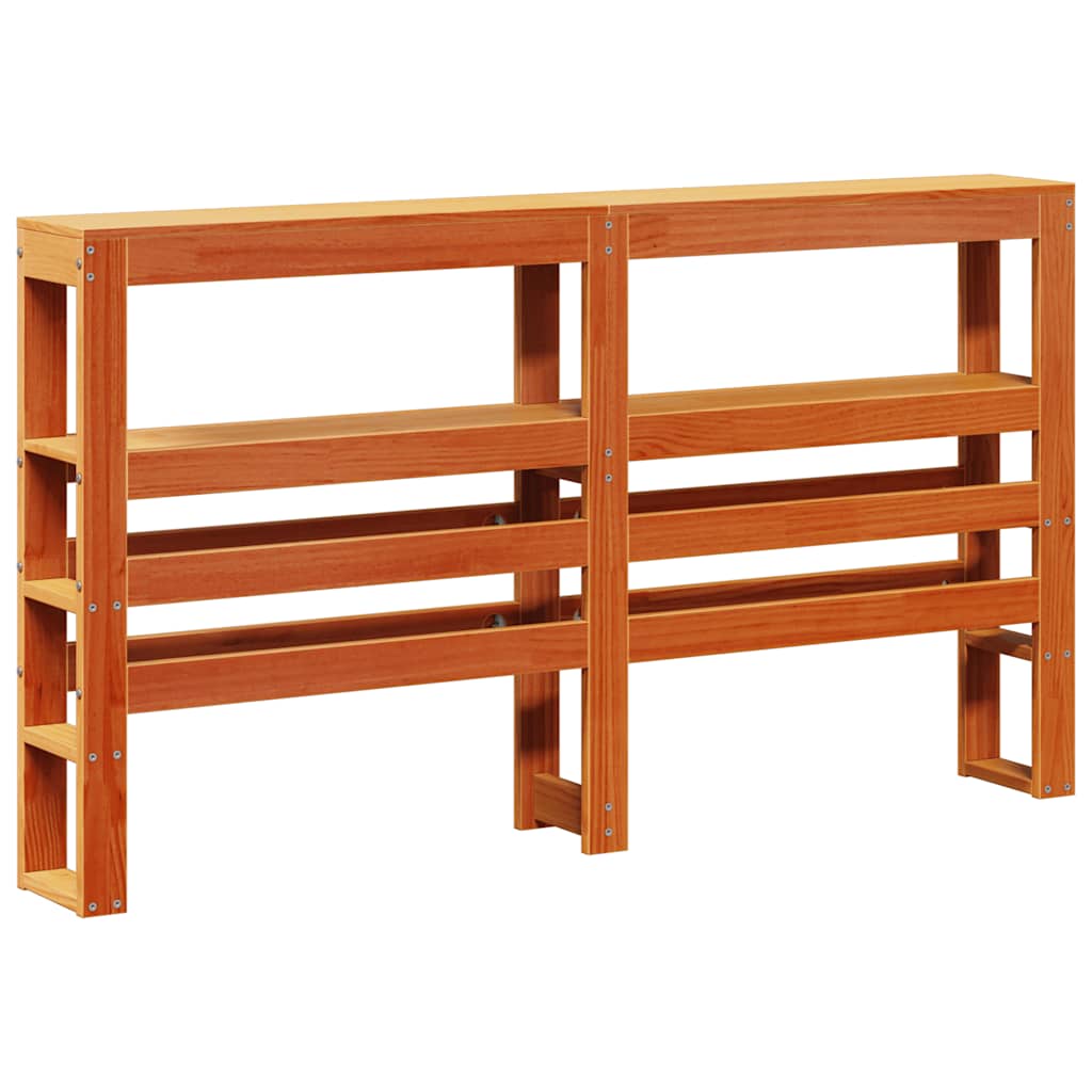 vidaXL Bed Frame without Mattress Wax Brown 140x200 cm Solid Wood Pine 6