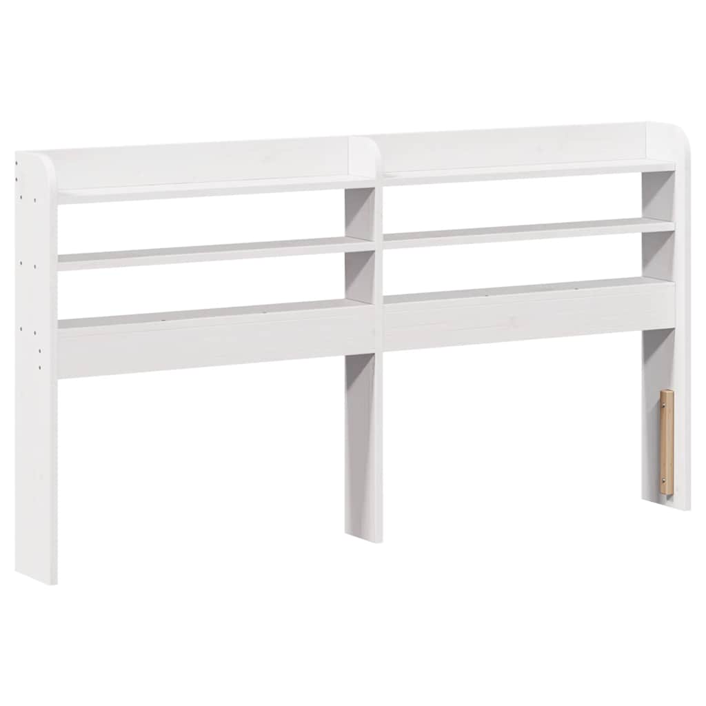 vidaXL Bed Frame with Headboard without Mattress White 140x190 cm 6