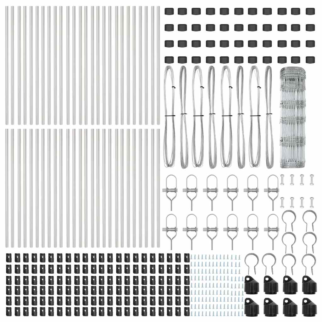 vidaXL Ground Fix Welded Wire Fence 100 x 0.8 m Galvanised Steel Mesh 6