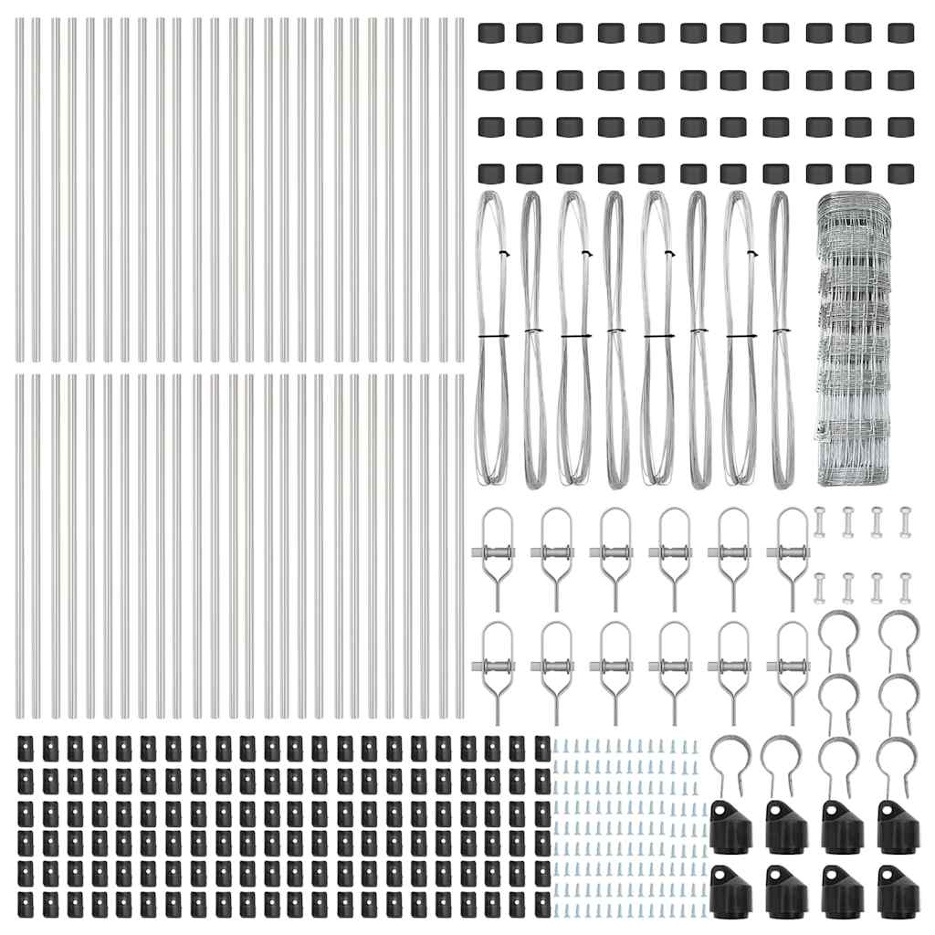 vidaXL Ground Fix Welded Wire Fence 100 x 0.8 m Galvanised Steel Mesh 6