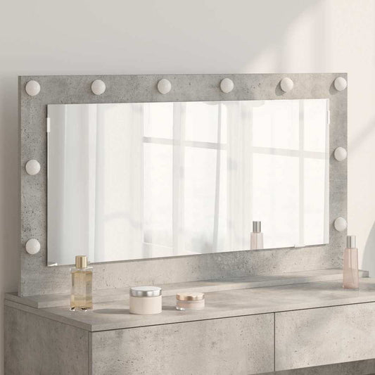 Vanity Mirror 100 x 55 x 18 cm Rectangular Concrete grey