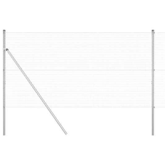 vidaXL Welded Wire Fence Ground Fix 50 x 1.4 m Galvanised Steel Silver 2