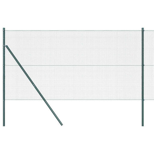 vidaXL Welded Wire Fence Ground Fix 50 x 1.2 m PVC-Coated Steel Green 2